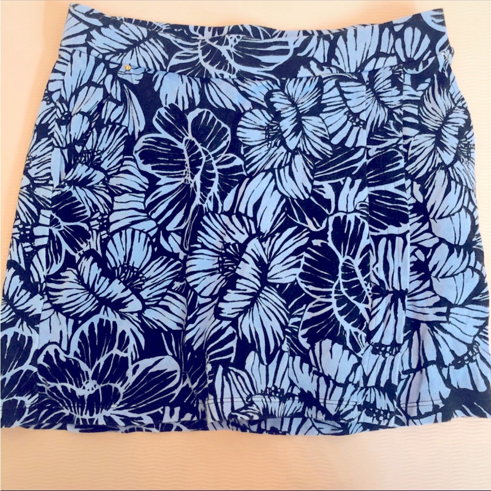 tropical print skort